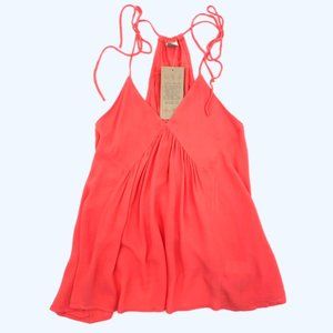 Anthropologie Paper Crane Coral Tunic Tank A Line